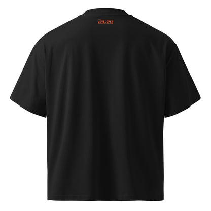 "stay hungry" Oversized Tee (Orange) The Developer Shop