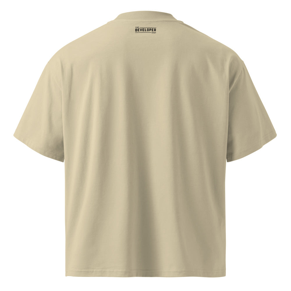 "STAY FOOLISH" Oversized Tee - Light The Developer Shop
