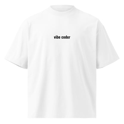 "VIBE CODER" Oversized Tee - Light The Developer Shop