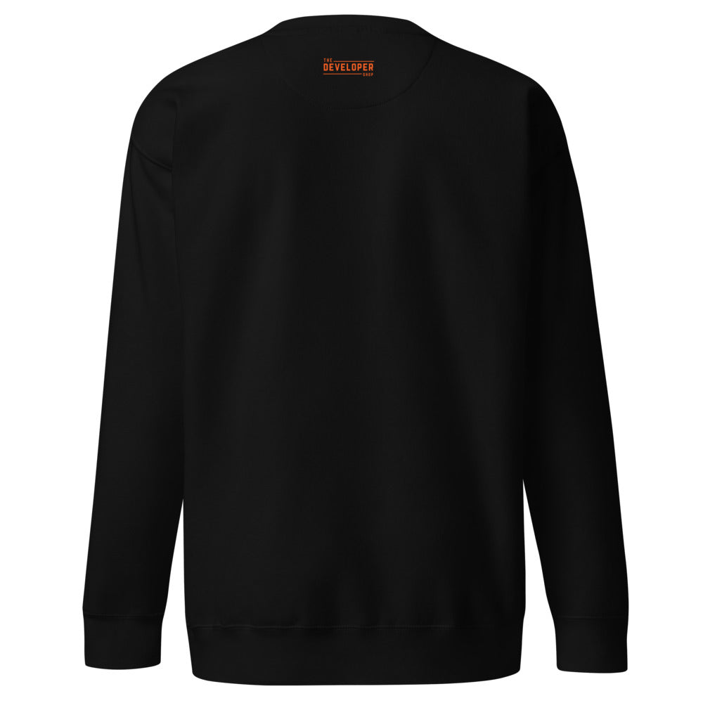 "vibe coder" Embroidered dark Unisex Premium Sweatshirt The Developer Shop