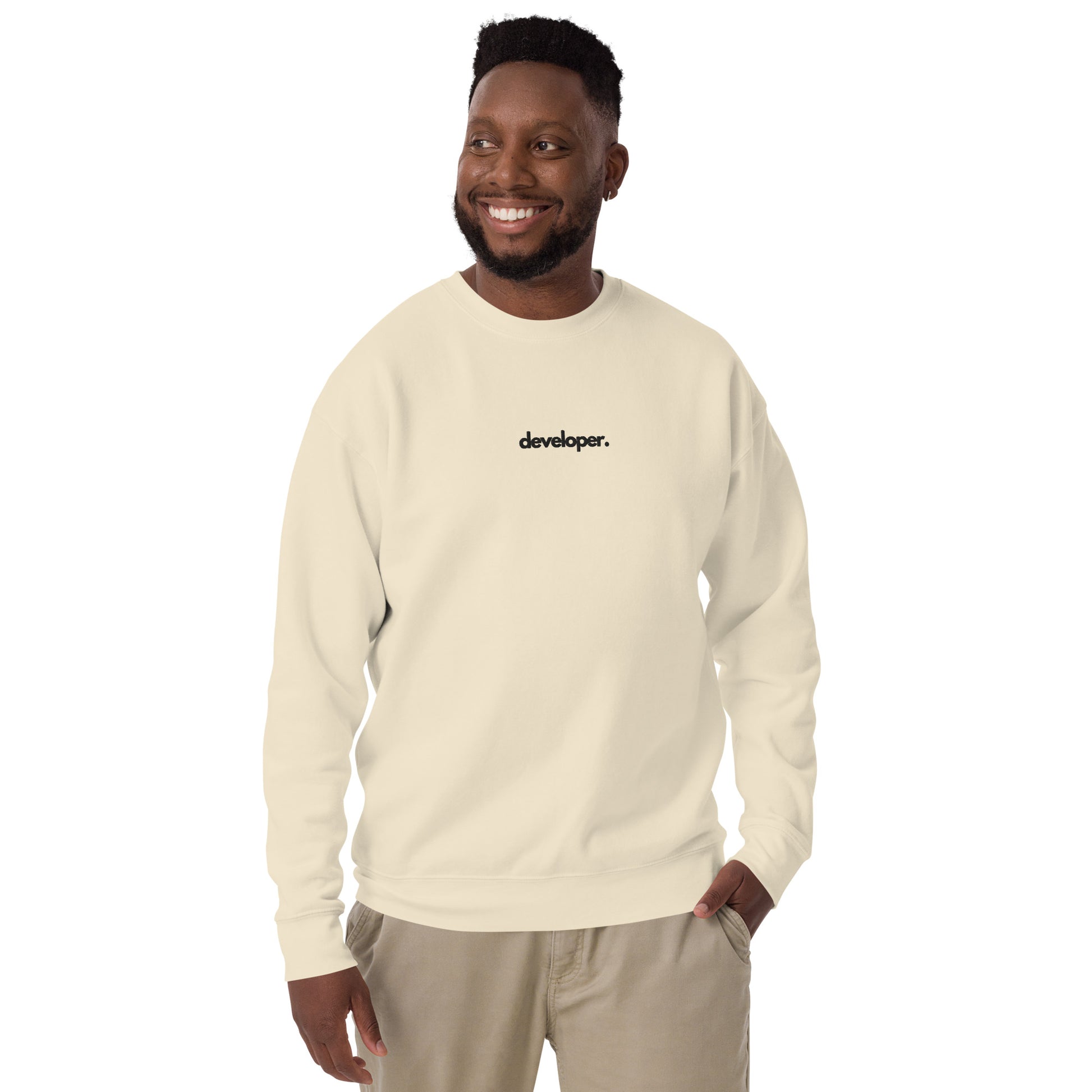 "DEVELOPER" Embroidered Unisex light Premium Sweatshirt The Developer Shop