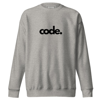 "CODE." Unisex Premium Sweatshirt The Developer Shop