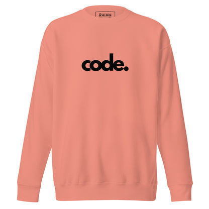 "CODE." Unisex Premium Sweatshirt The Developer Shop