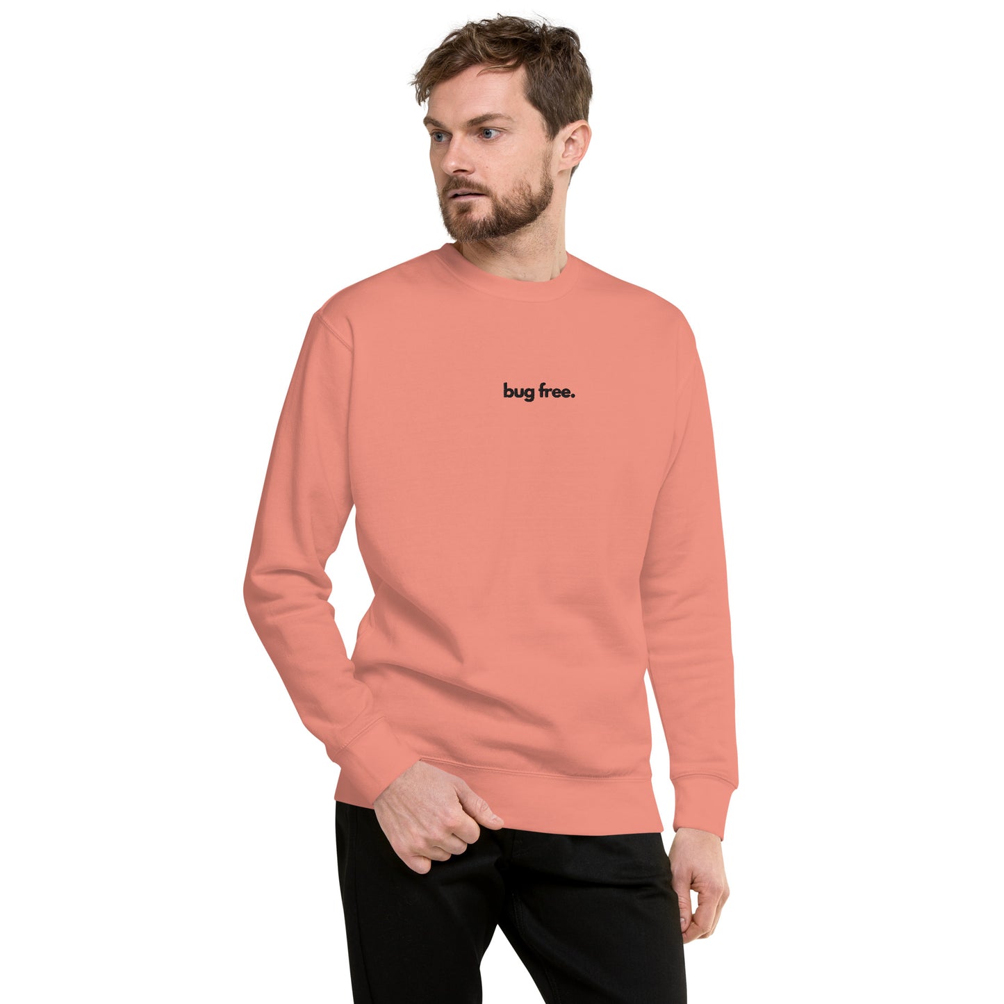 "BUG FREE" Embroidered light Unisex Premium Sweatshirt The Developer Shop