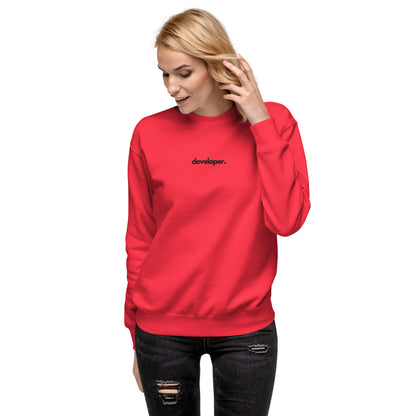 "DEVELOPER" Embroidered Unisex light Premium Sweatshirt The Developer Shop