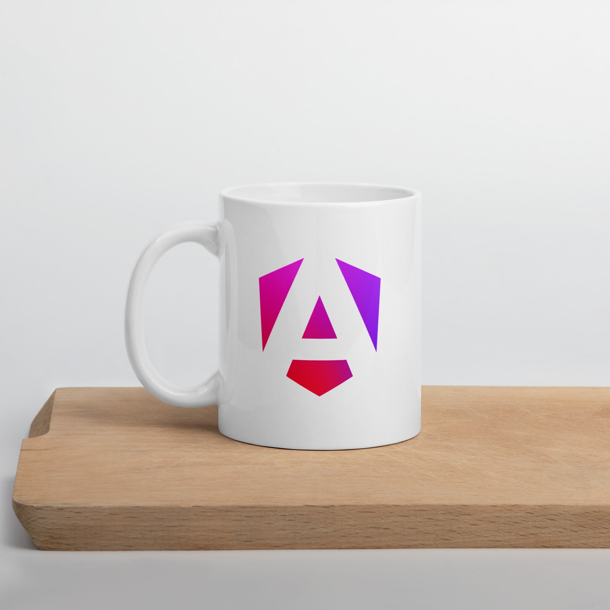 "ANGULAR" White glossy mug The Developer Shop