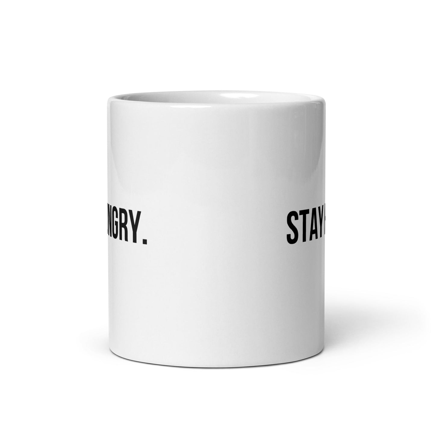 "STAY HUNGRY" White glossy mug The Developer Shop