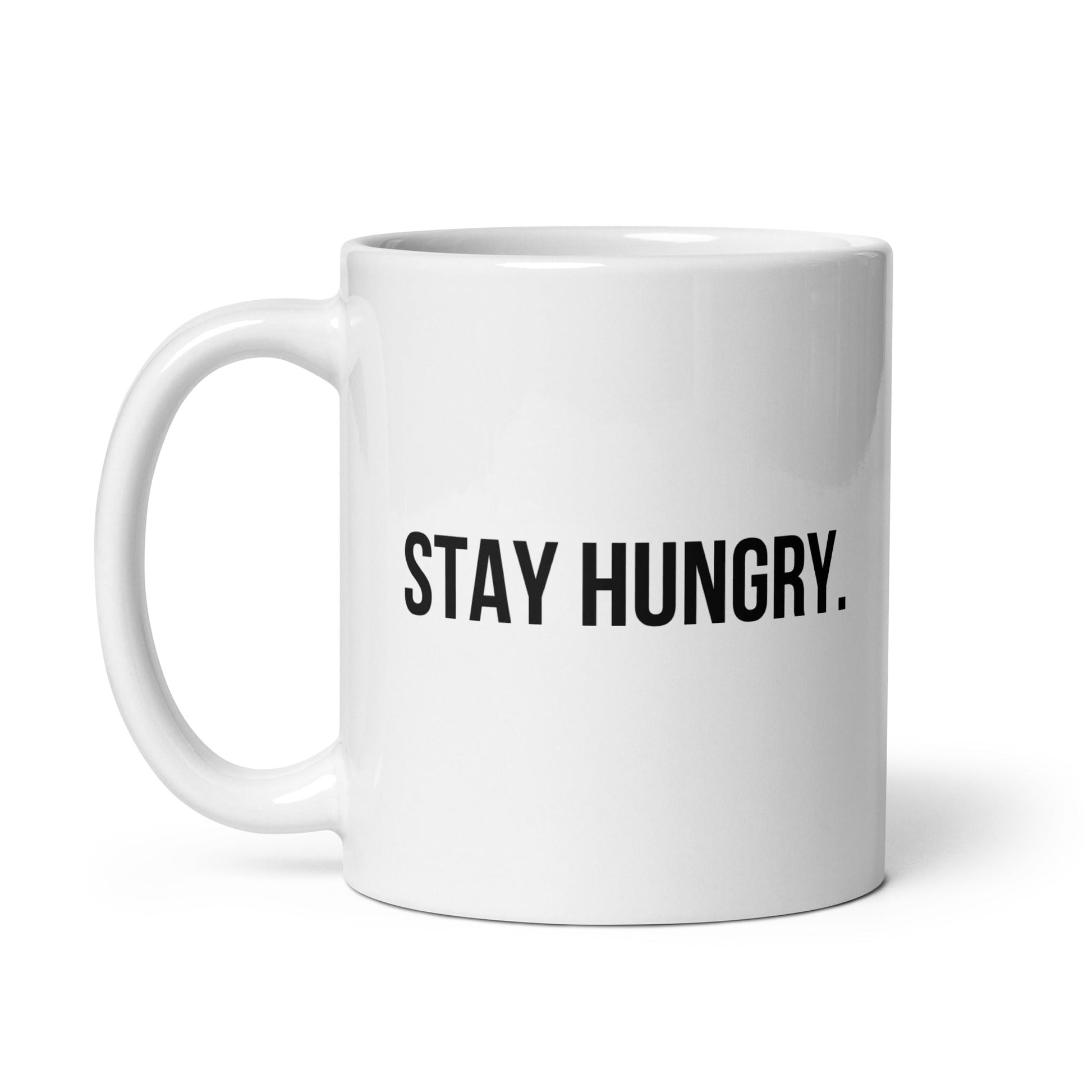 "STAY HUNGRY" White glossy mug The Developer Shop