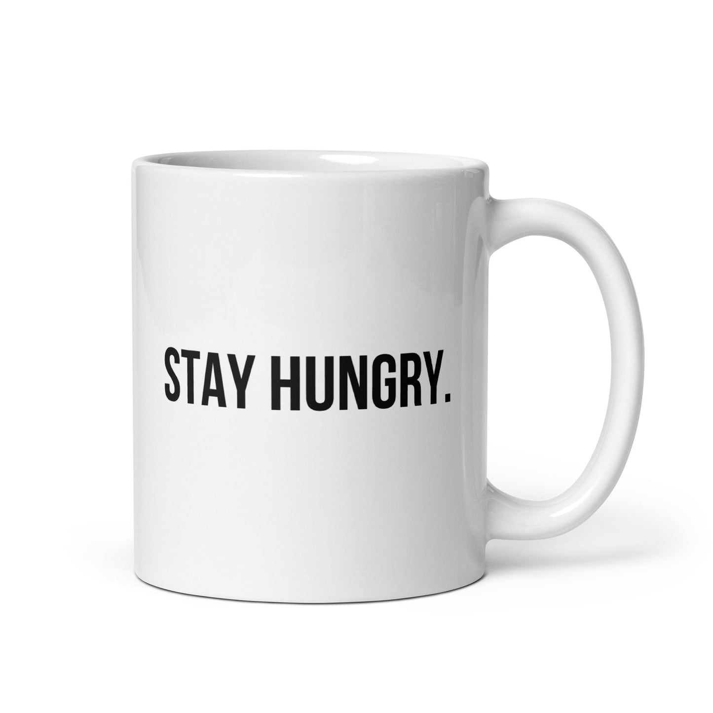 "STAY HUNGRY" White glossy mug The Developer Shop