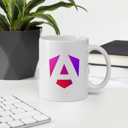 "ANGULAR" White glossy mug The Developer Shop