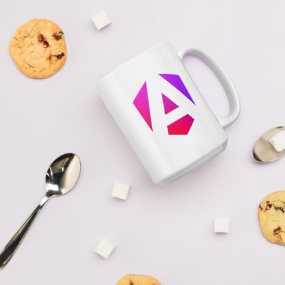 "ANGULAR" White glossy mug The Developer Shop