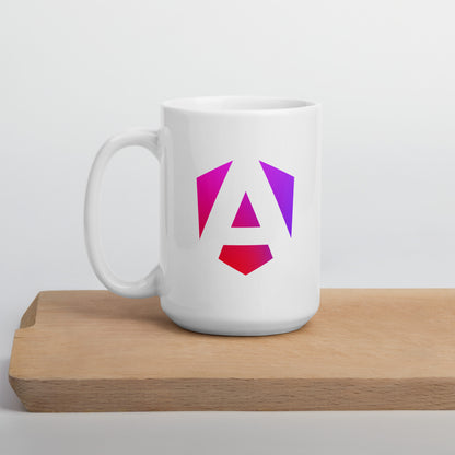 "ANGULAR" White glossy mug The Developer Shop