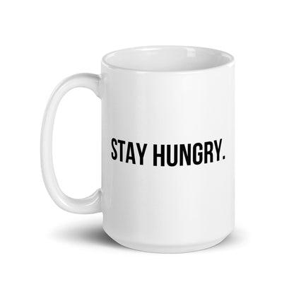 "STAY HUNGRY" White glossy mug The Developer Shop
