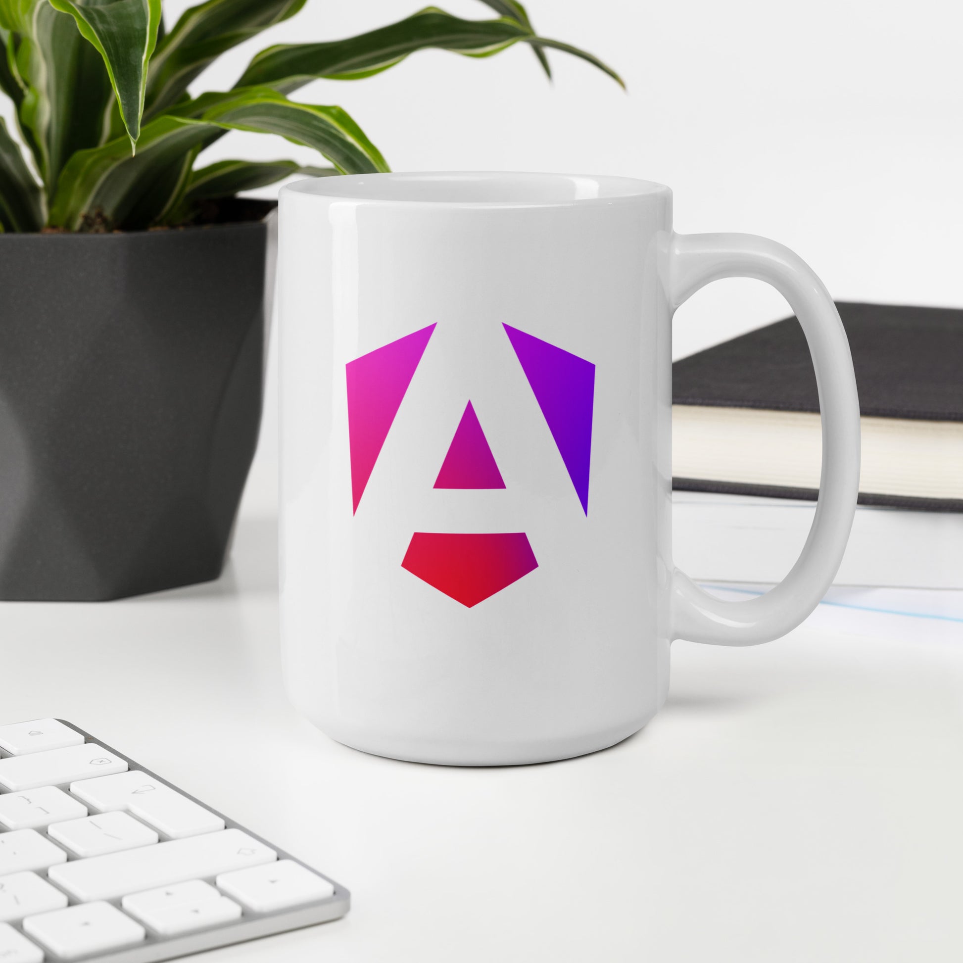 "ANGULAR" White glossy mug The Developer Shop