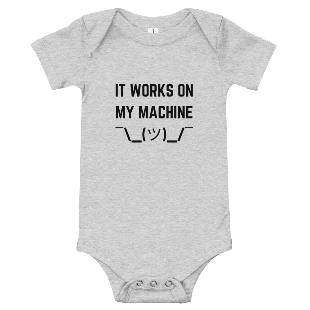 "IT WORKS ON MY MACHINE" Baby Short Sleeve One Piece The Developer Shop