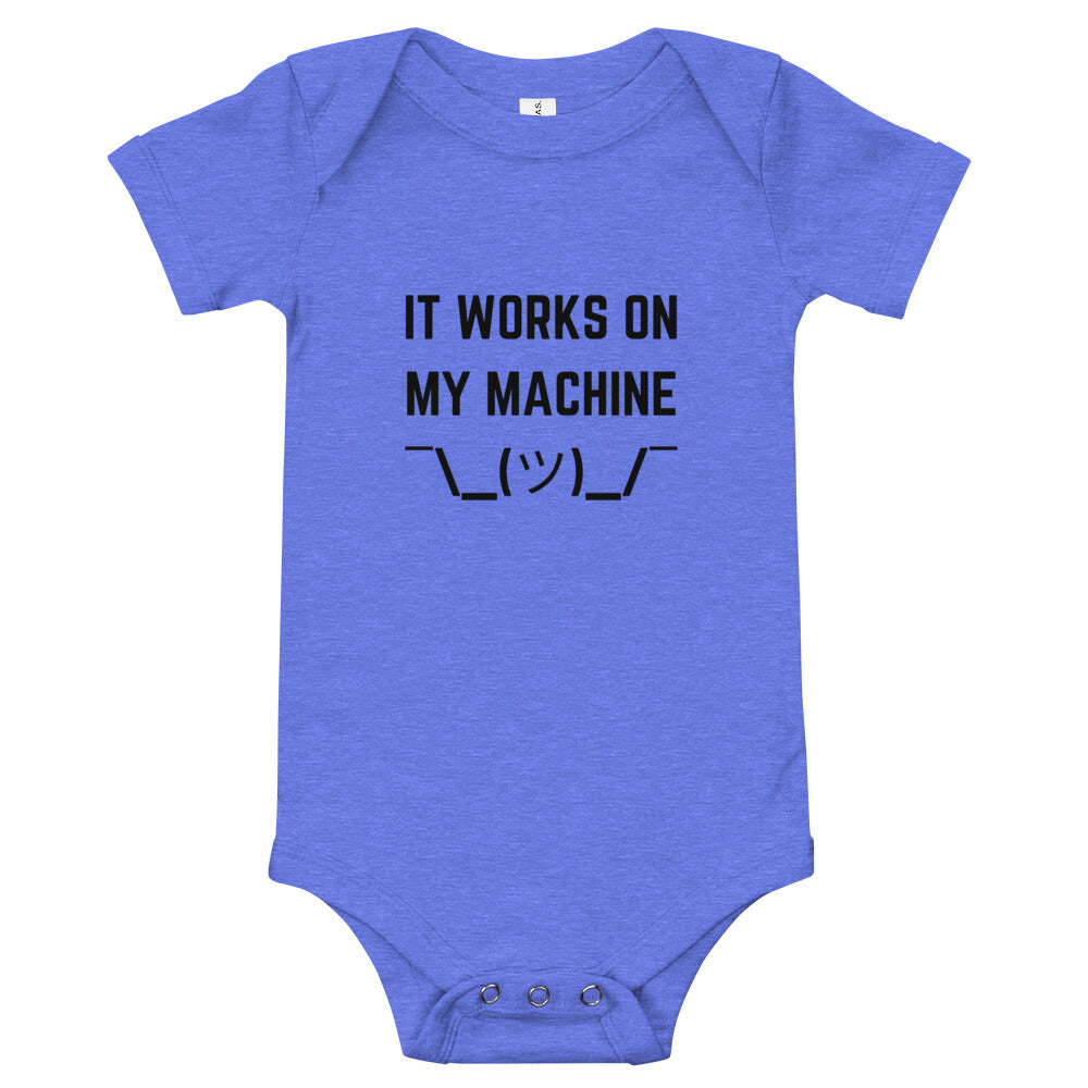 "IT WORKS ON MY MACHINE" Baby Short Sleeve One Piece The Developer Shop