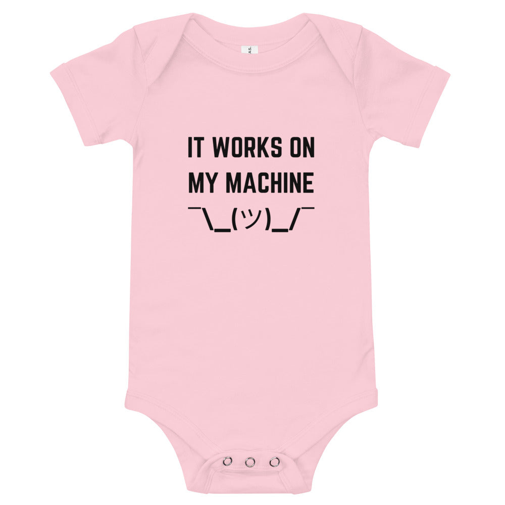 "IT WORKS ON MY MACHINE" Baby Short Sleeve One Piece The Developer Shop