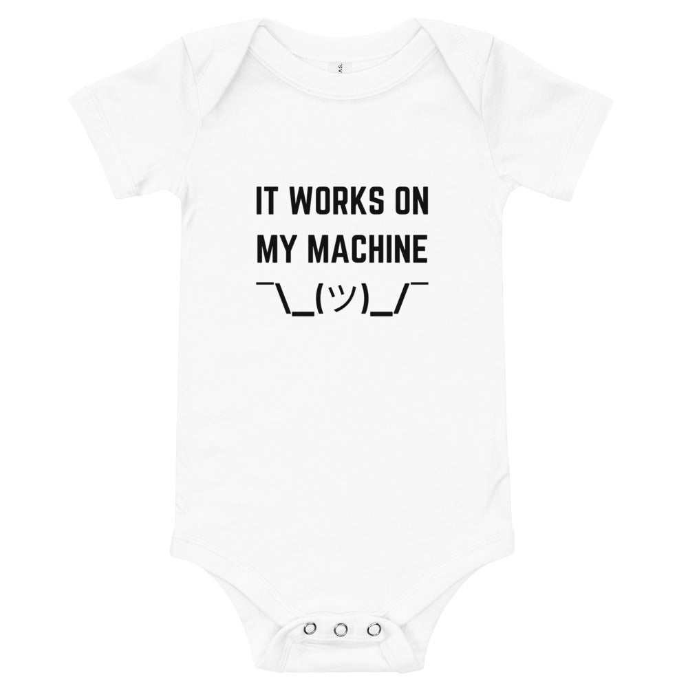 "IT WORKS ON MY MACHINE" Baby Short Sleeve One Piece The Developer Shop