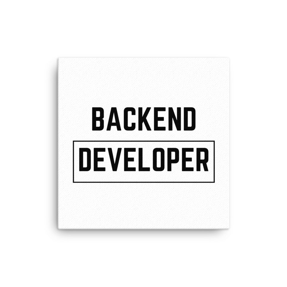 "BACKEND DEVELOPER" Canvas The Developer Shop