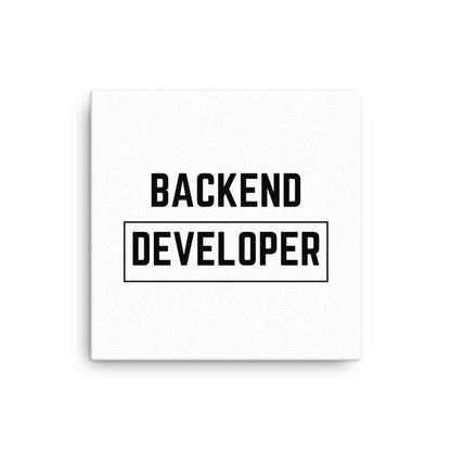 "BACKEND DEVELOPER" Canvas The Developer Shop