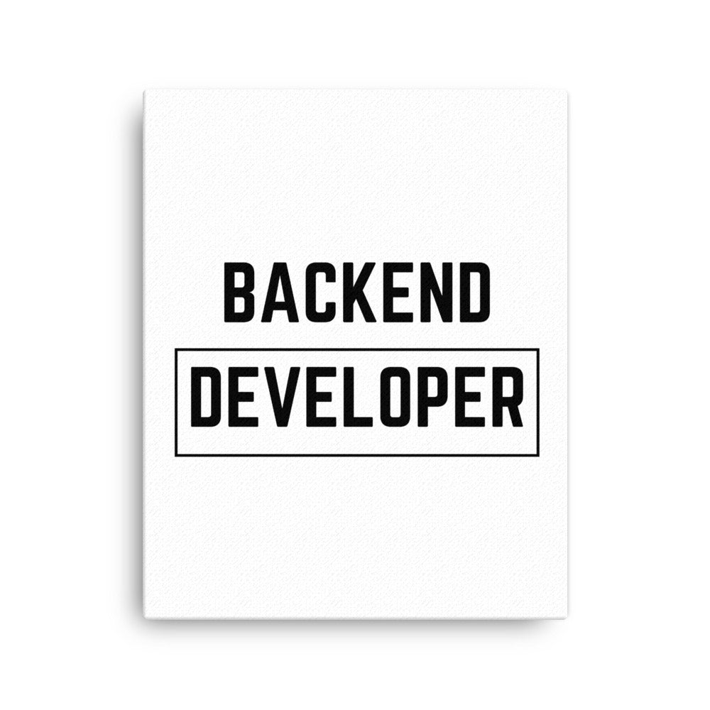 "BACKEND DEVELOPER" Canvas The Developer Shop