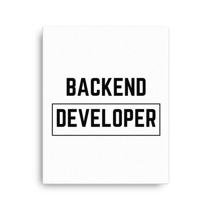 "BACKEND DEVELOPER" Canvas The Developer Shop