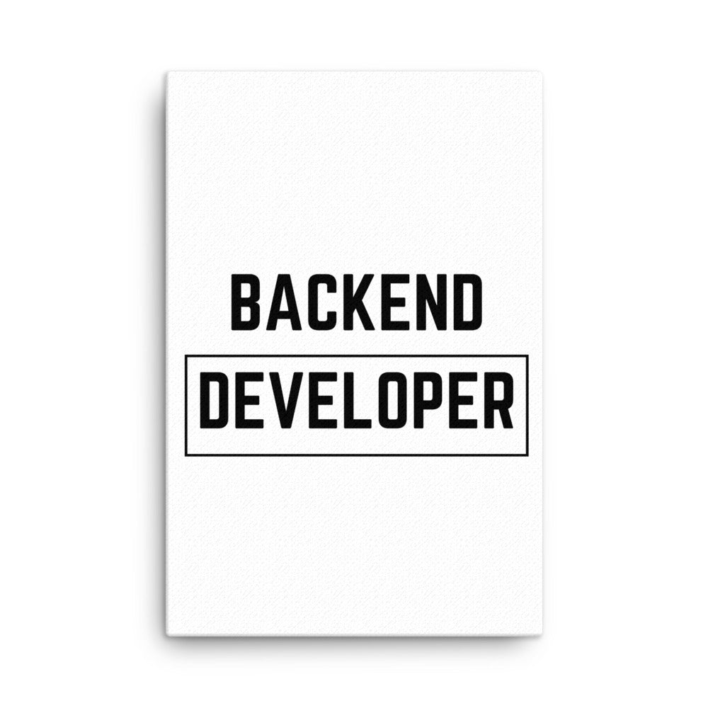 "BACKEND DEVELOPER" Canvas The Developer Shop