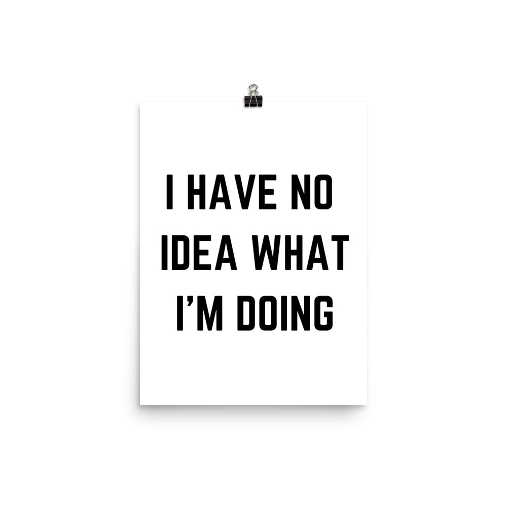 "I HAVE NO IDEA WHAT I'M DOING" Poster The Developer Shop