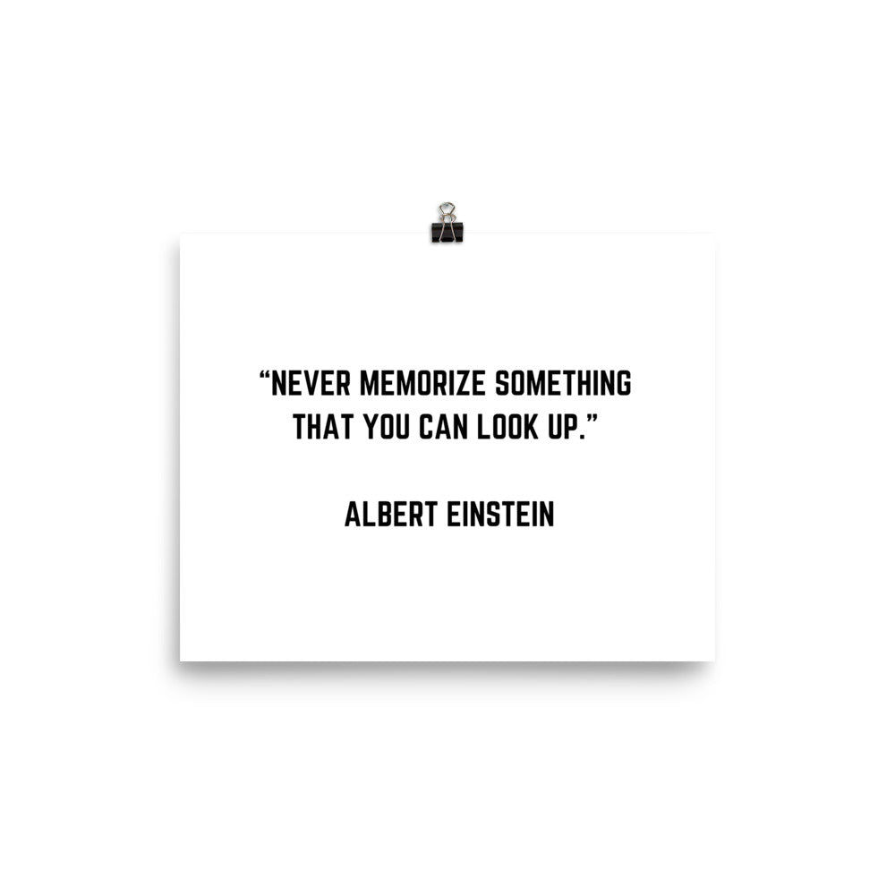 "ALBERT EINSTEIN" Poster The Developer Shop