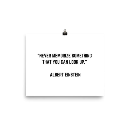 "ALBERT EINSTEIN" Poster The Developer Shop