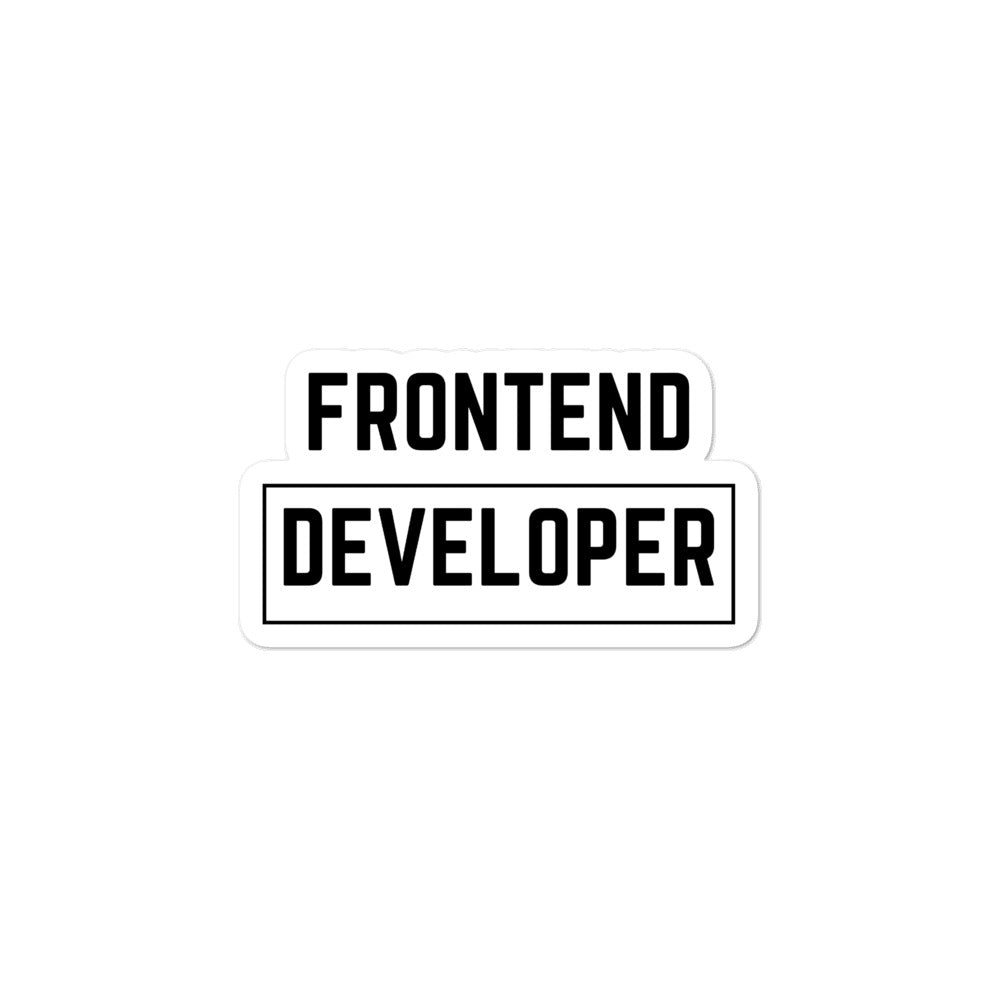 "FRONTEND DEVELOPER" Bubble-free stickers The Developer Shop