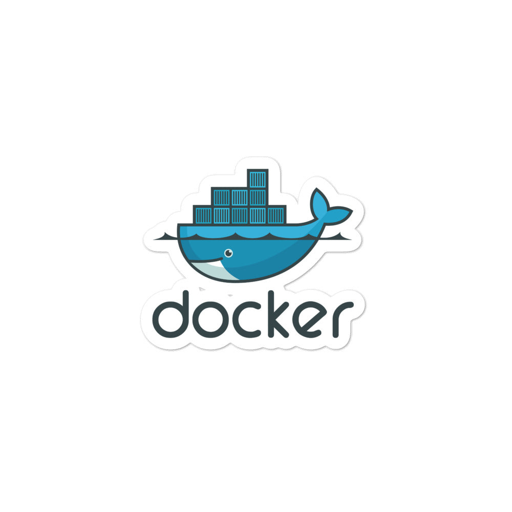 "DOCKER" Bubble-free stickers The Developer Shop