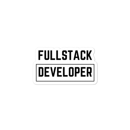 "FULLSTACK DEVELOPER" Bubble-free stickers The Developer Shop