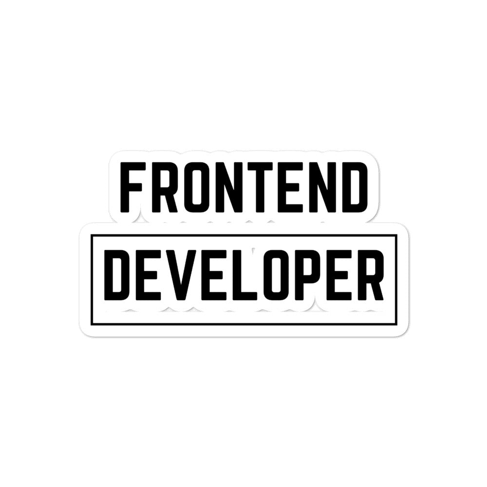 "FRONTEND DEVELOPER" Bubble-free stickers The Developer Shop