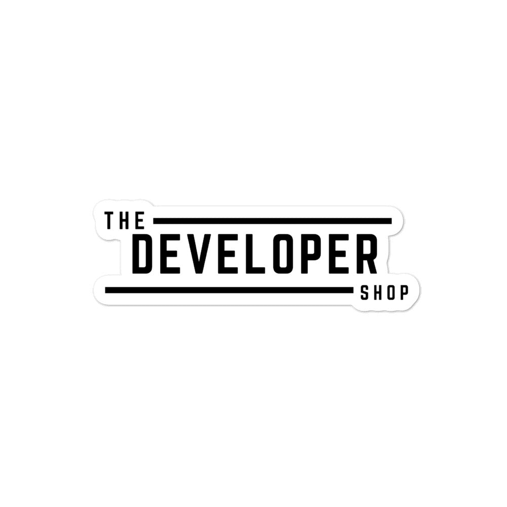 "THE DEVELOPER SHOP" Bubble-free stickers The Developer Shop