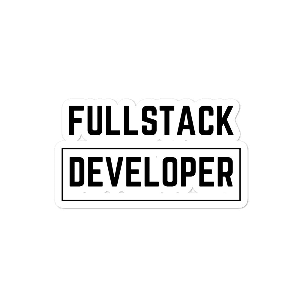 "FULLSTACK DEVELOPER" Bubble-free stickers The Developer Shop