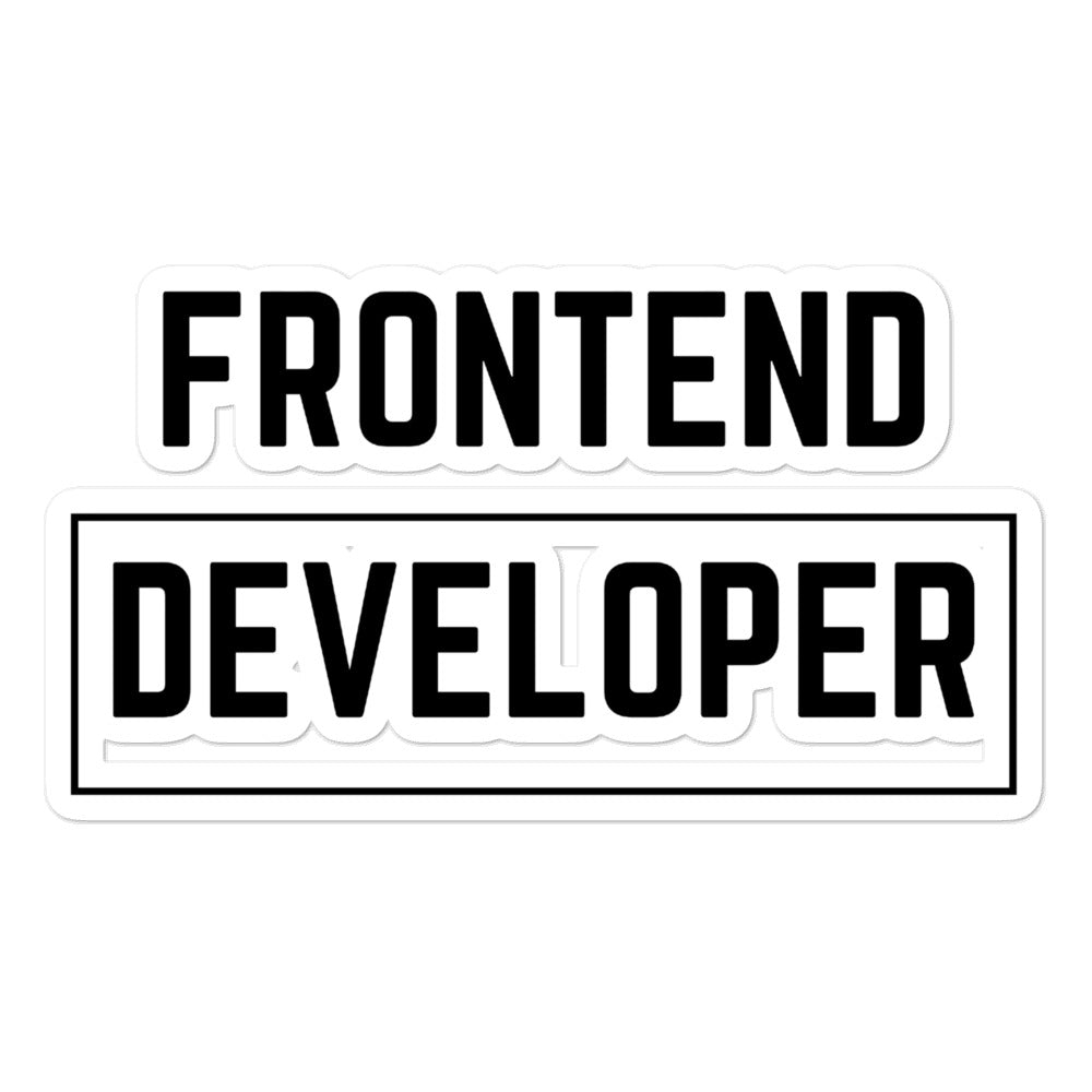 "FRONTEND DEVELOPER" Bubble-free stickers – The Developer Shop