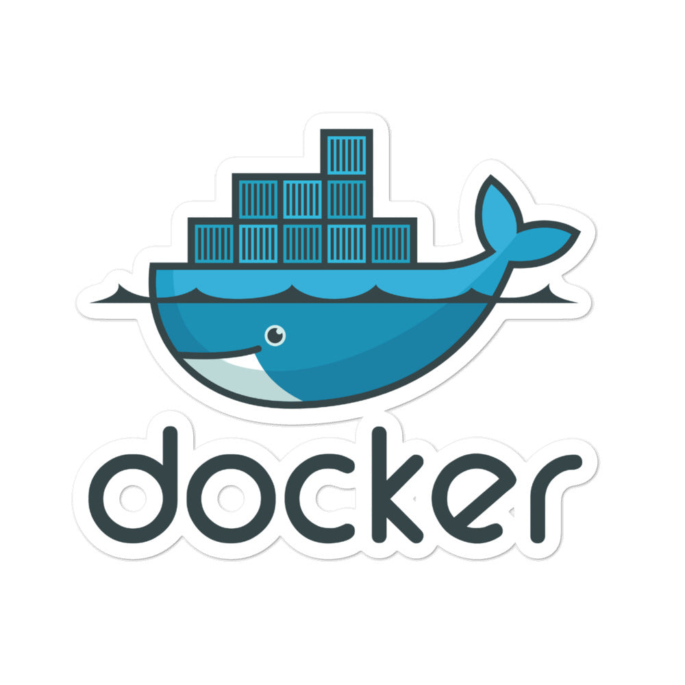 "DOCKER" Bubble-free stickers The Developer Shop