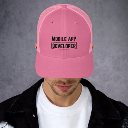 "MOBILE APP DEVELOPER" Light Trucker Cap The Developer Shop