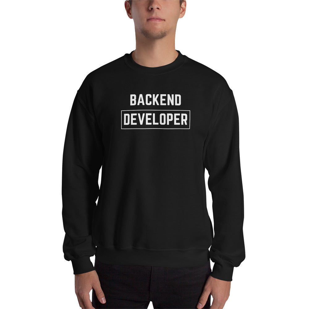 "BACKEND DEVELOPER" Dark Sweatshirt The Developer Shop