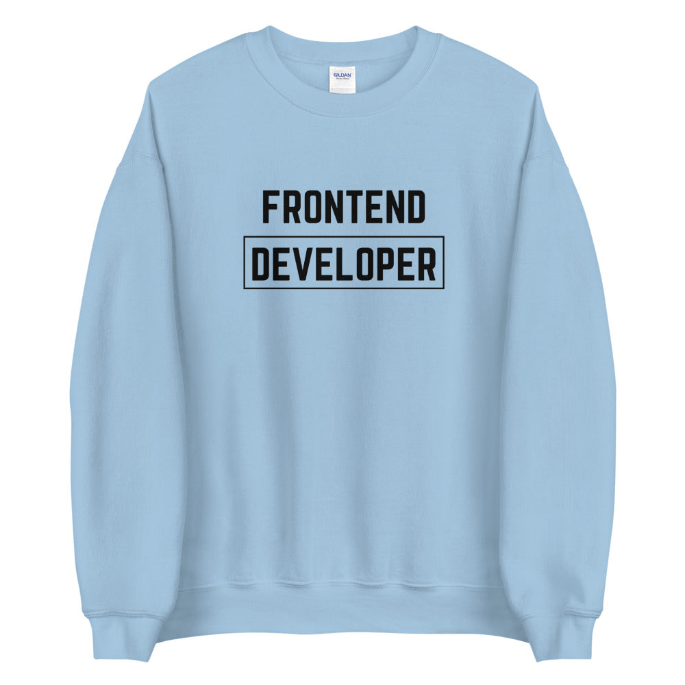 "FRONTEND DEVELOPER" Light Sweatshirt The Developer Shop