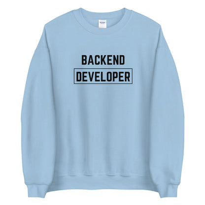 "BACKEND DEVELOPER" Light Sweatshirt The Developer Shop