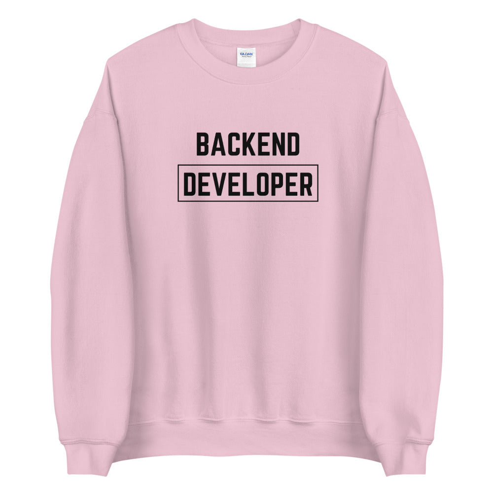 "BACKEND DEVELOPER" Light Sweatshirt The Developer Shop