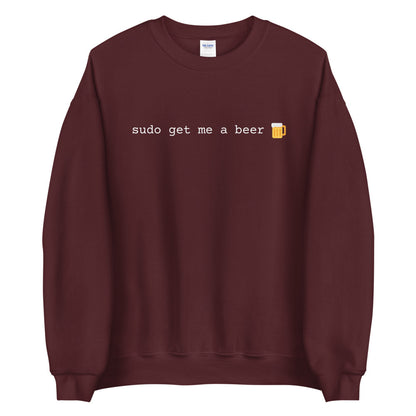 "SUDO GET ME A BEER" Sweatshirt The Developer Shop