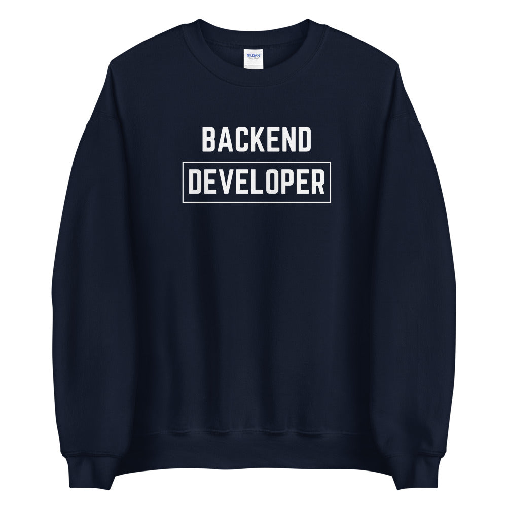 "BACKEND DEVELOPER" Dark Sweatshirt The Developer Shop