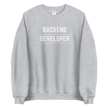 "BACKEND DEVELOPER" Dark Sweatshirt The Developer Shop