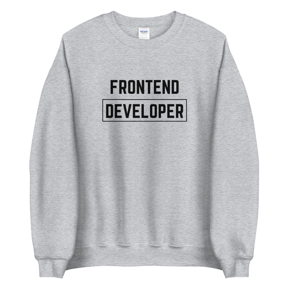 "FRONTEND DEVELOPER" Light Sweatshirt The Developer Shop