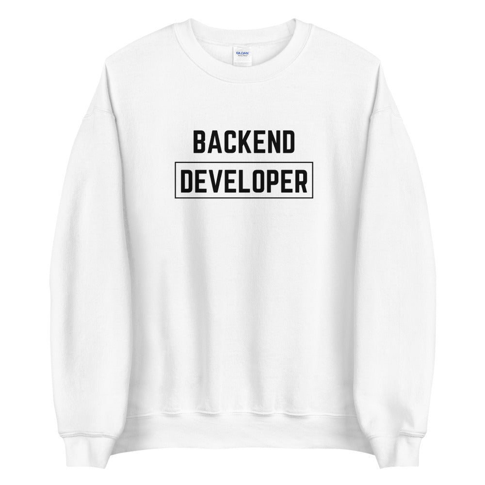 "BACKEND DEVELOPER" Light Sweatshirt The Developer Shop