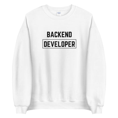 "BACKEND DEVELOPER" Light Sweatshirt The Developer Shop