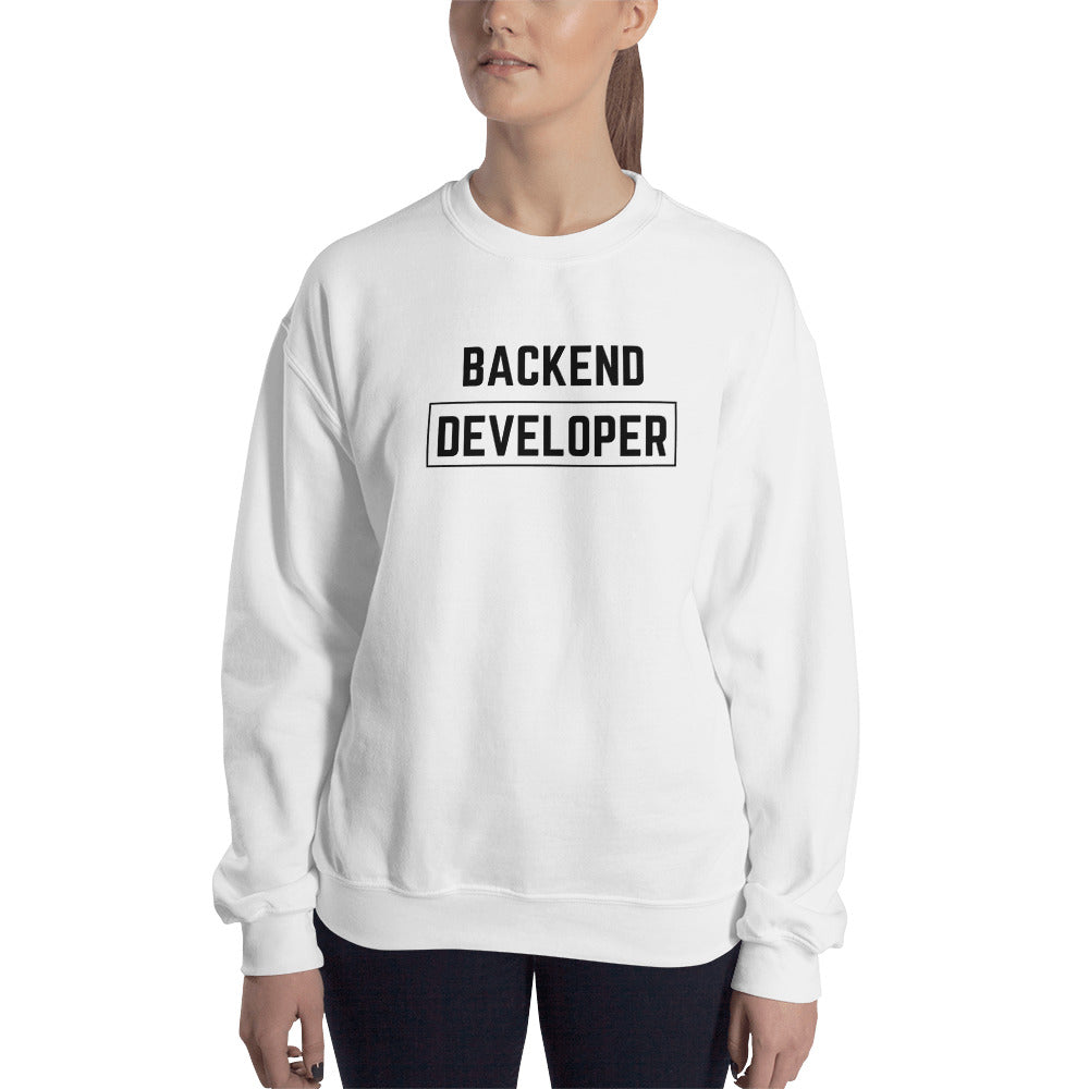 "BACKEND DEVELOPER" Light Sweatshirt The Developer Shop